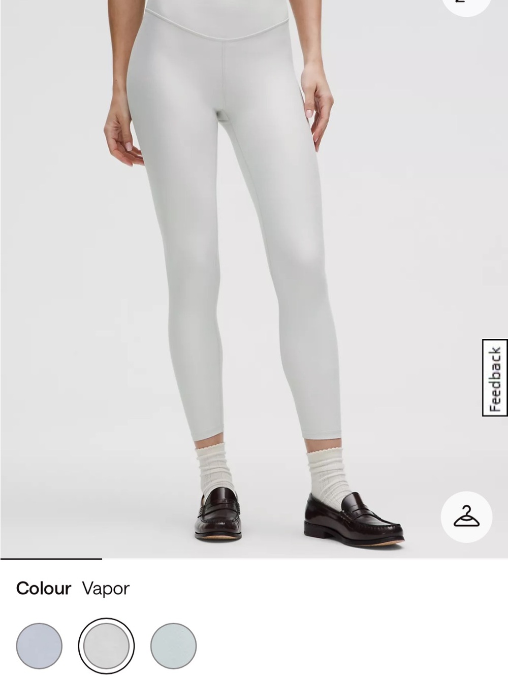lululemon athletica Vapor White High-Rise 7/8 Leggings